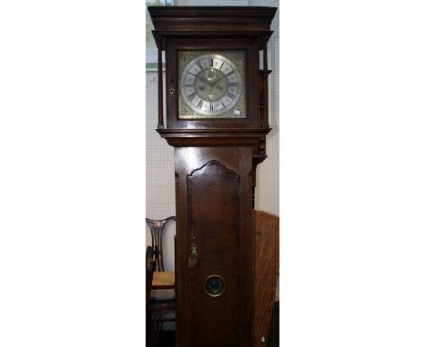 Samuel Cheetham, an early 19th century 12 inch brass longcase clock dial and movement, striking on a bell with seconds dial a