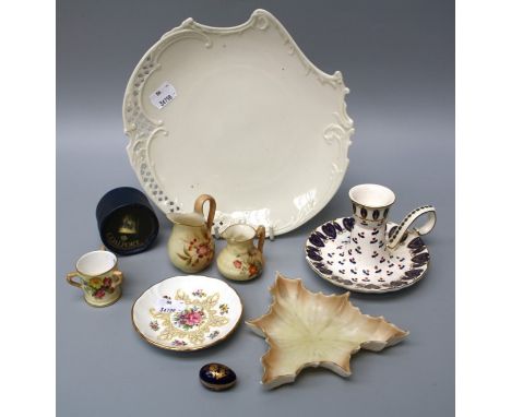 collection of Worcester, miniature porcelain "toys" including pitchers and other items of European porcelain.
