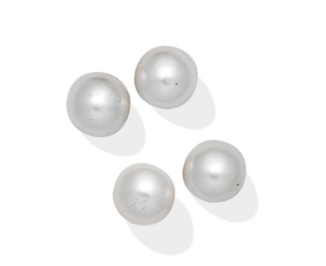 FOUR LOOSE CULTURED PEARLSEach button cultured pearl, measuring 15.5mm, 15.0mm, 15.0mm or 15.3mmFootnotes:Please note this lo