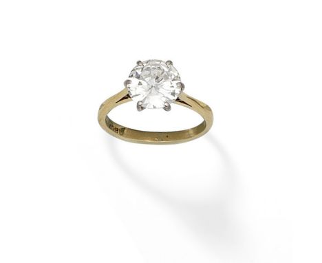 DIAMOND SINGLE-STONE RINGSet with a brilliant-cut diamond, weighing 2.20 carats, ring size approx. NFor further information o