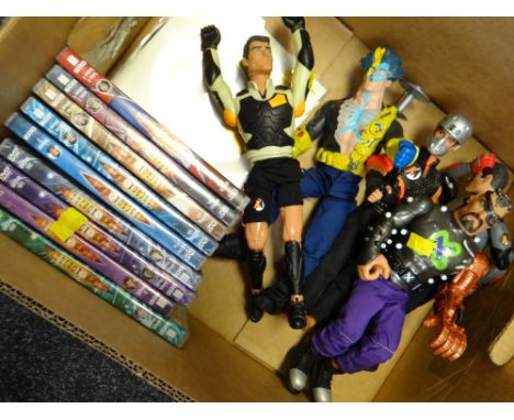 Collection of Dr Who series DVDs & Action Man figures