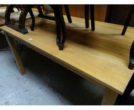 A good light oak modern kitchen table