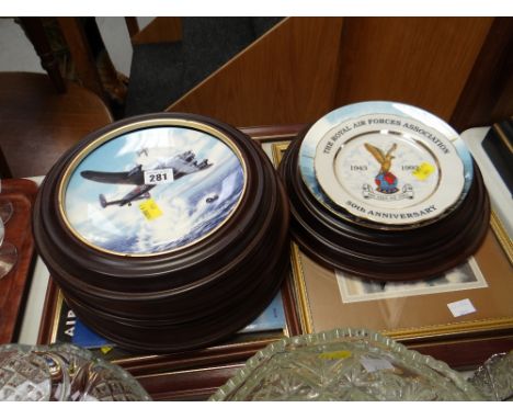 Parcel of Royal Worcester limited edition Royal Air Force WWII airplanes, framed aviation prints & unframed prints