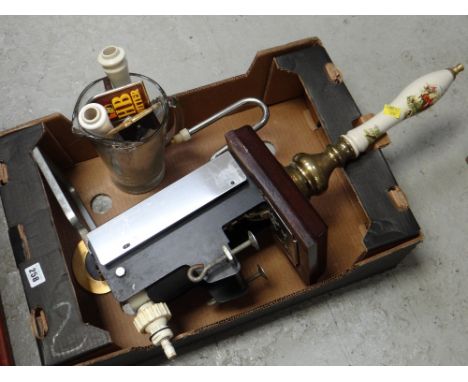 Bar pump with ceramic handled bar pull, bar pump badges etc