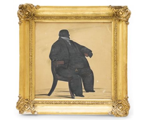 English School (19th Century): Silhouette Portrait of 'Rev. Edward Joseph Coltman', watercolour unsigned, various illustrativ
