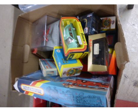 Collection of vintage boxed diecast vehicles including Corgi, Matchbox, Old Timer etc