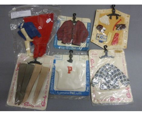 Group of original vintage Barbie and Sindy outfits