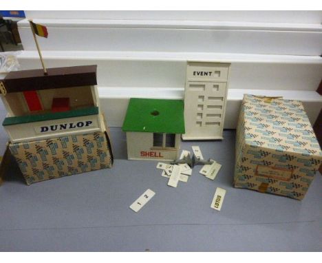 Good collection of 13 boxed Triang Scalextric accessories to include trackside accessories and track featuring A201 Event Boa
