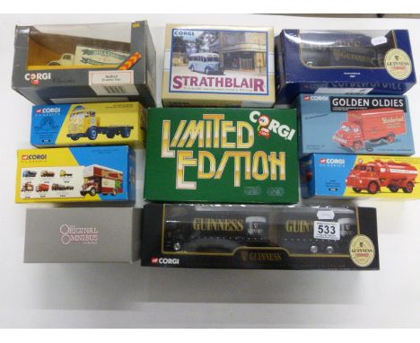 Ten various boxed diecast toys to include Corgi Strathblair, Golden Oldies "Slumberland Spring Interior Mattresses" Corgi cla