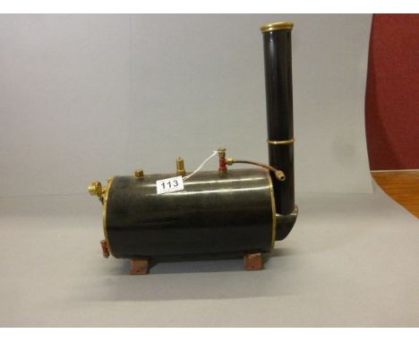 Vintage 5" dia Marine boiler steam engine in vg condition with funnel Serial no BGJS 960708.  Comes with boiler test certific