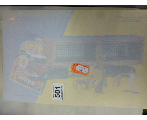 Boxed Corgi 11201 ERF KV Artic with cages, lions, tigers, pedesttal & tamer, Chipperfield Circus, unopened and covered in ori