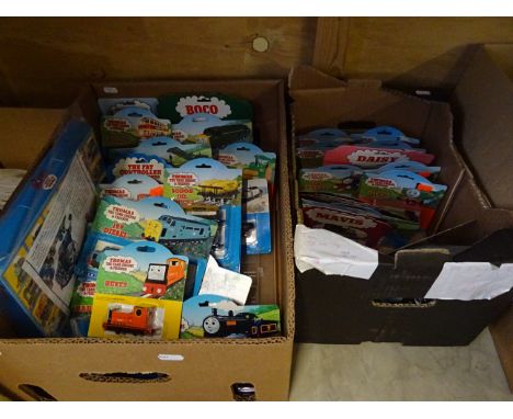 Large collection of ERTL Thomas the Tank Engine carded and unopened trains, figures and rolling stock mainly diecast in vg co