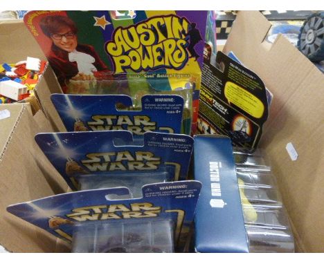 10 Boxed / carded figures to include Star Wars x 4, Austin Powers x 3, Action Man, Doctor Who and Captain Scarlet