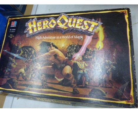 Group of TV related action figures plus boxed MB Hero Quest (unchecked), figures include Thundercats x 2, Star Wars, Biker Mi