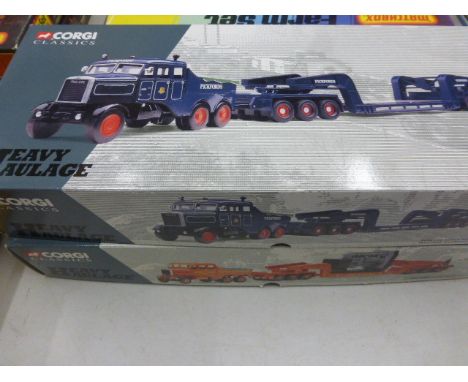 Two boxed Corgi Heavy Haulage vehicles to include 17701 Pickfords 2 Scammell Constructors and a 24 Wheel Low Loader Set and a