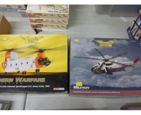 Two boxed ltd edn Corgi Aviation Archive planes comprising of AA34203 Modern Warfare Boeing Vertol YC-47A Chinook (prototype)