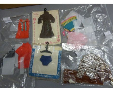 Group of original vintage Barbie and Sindy outfits