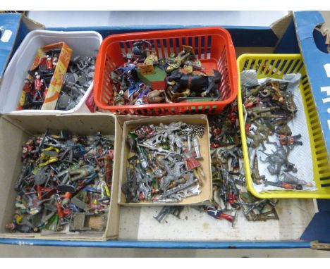 Large collection of vintage metal soldiers to include Britains, Del Prado etc