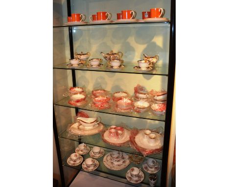 A Royal Doulton 'Standon' coffee and dinner set (44), together with a Susie Cooper for Wedgwood coffee set 'Gay Stripes Canta