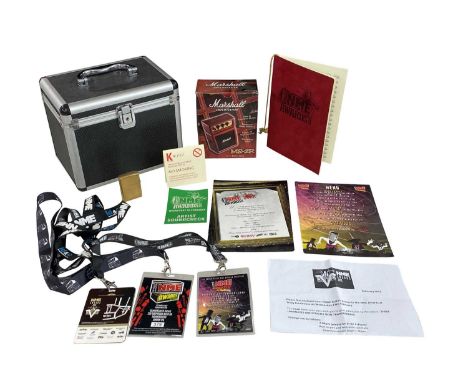 2005 NME AWARDS MEMORABILIA. Box given to attendees at the awards which includes Marshall mini amp, Marshall Zippo lighter, m