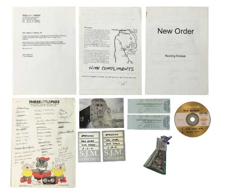 NEW ORDER PERFORMANCES 1998 TO 2001. An interesting mix of memorabilia following their first split and come back, to include 