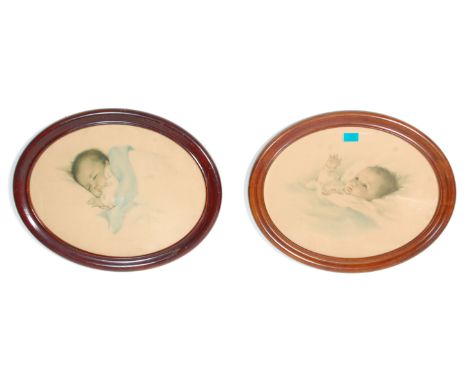 A pair of early 20th Century 1920's vintage baby prints by Bessie Pease Gutmany. One entitled 'A little bit of heaven' and th