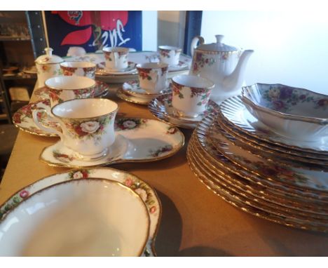 Royal Stafford tea service and a Spode turkey plate