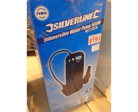 Silverline submersible water pump 500w 12000L/hour new and boxed CONDITION REPORT: This item has been PAT tested and FAILED. 