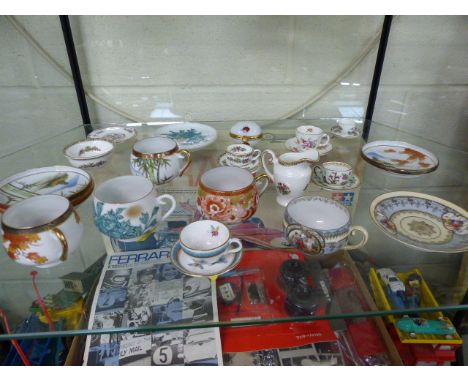 Collection of miniature Teacups and Saucers to include - Royal Crown Derby, Spode and Coalport etc. Along with a selection of