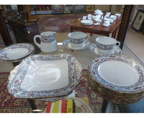 Small collection of part Shelley china service - compromising of Two square sandwich plates, eight side plates (round), five 