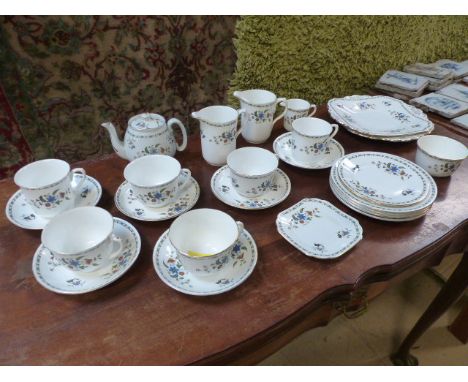 Part Shelley 'Chelsea' pattern Tea for Two service and a quantity of other plates and saucers in the same pattern. Total lot 