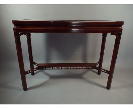 A Contempoary Mahogany Console Table.