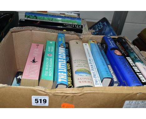 TWO BOXES OF BOOKS containing twenty four titles signed by the authors, in alphabetical order: Jeffrey Archer, Meg Elizabeth 