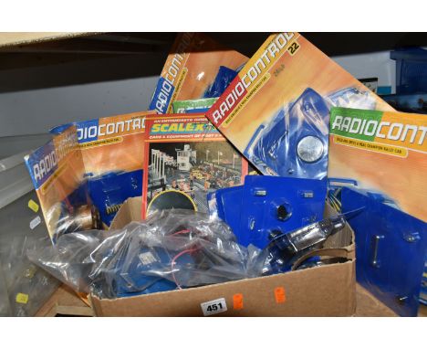 TWO BOXES OF RADIO CONTROL PARTS, ETC, to include twenty eight Radio Control partworks (most still sealed in packaging with p