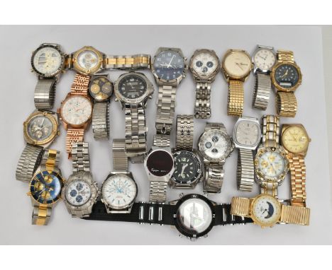 A BOX OF ASSORTED WRISTWATCHES, a selection of watches, names to include Sekonda, Weide, Oris, Pulsar, America Sports, Timex 