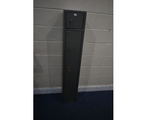 A BRATTONSOUND METAL GUN AND AMMUNITION SAFE, the larger door enclosing five gun sections width 27cm x depth 25cm x height 15