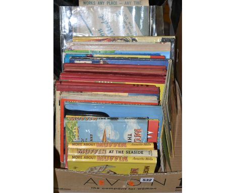 ONE BOX OF PUPPET BOOKS AND EPHEMERA, to include four 'Muffin' books by Annette Mills (two 1st editions) TV Comic Annuals, Pu
