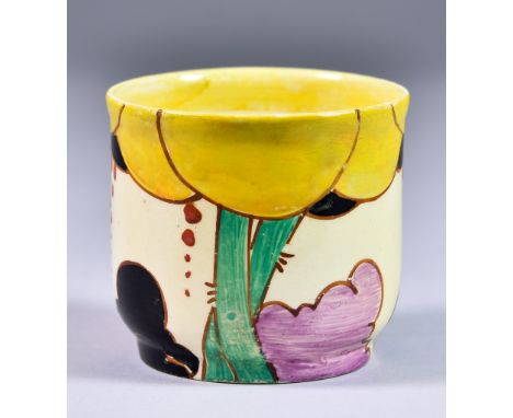 Clarice Cliff (1899-1972) -&nbsp;Fantasque Summerhouse pattern short beaker, circa 1931-1933, 3ins diameter x 2.75ins high, w