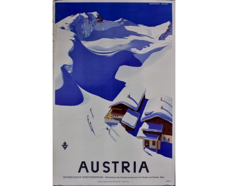 Erich von Wunschheim&nbsp;(1885-1957) &ndash; Lithograph in colours &ndash; Poster &ndash; &ldquo;Austria&rdquo; (1937), prin