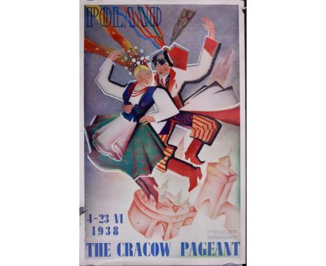 A. Wasilewski &amp; Z.Strychalski &ndash; Lithograph in colours &ndash; Poster &ndash; &ldquo;Poland &ndash; The Cracow Pagea