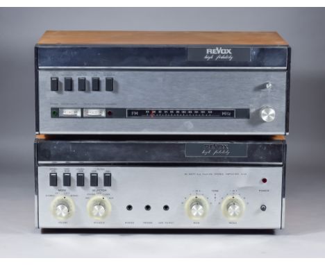 A Revox FM-Tuner Model A76, and an Amplifier Model A50, with operating manual