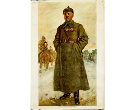 Aleksandr Gerasimov (1881-1963) &ndash; Lithograph in colours &ndash; Poster &ndash; &ldquo;Kliment&nbsp;Yefremovich&nbsp;Vor