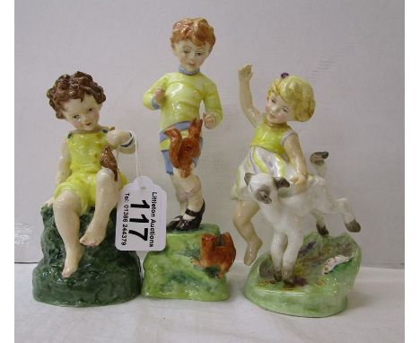 3 Royal Worcester figures modelled by F G Doherty