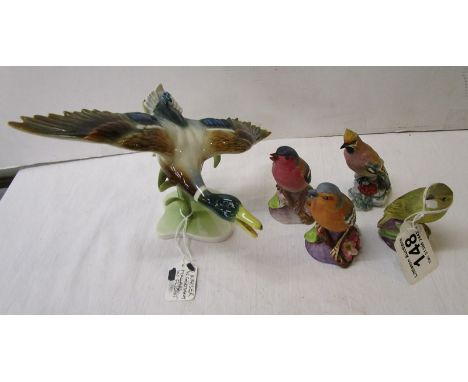 4 Royal Worcester song birds &amp; West German duck