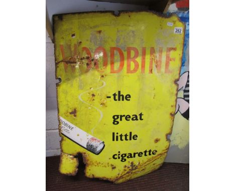 Enamel Woodbine cigarette sign