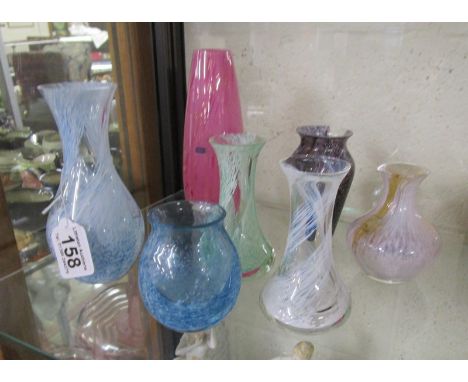 Collection of 7 Caithness vases