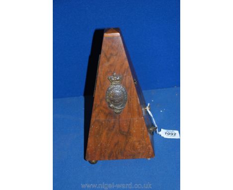 A Victorian Metronome in rosewood case, working.