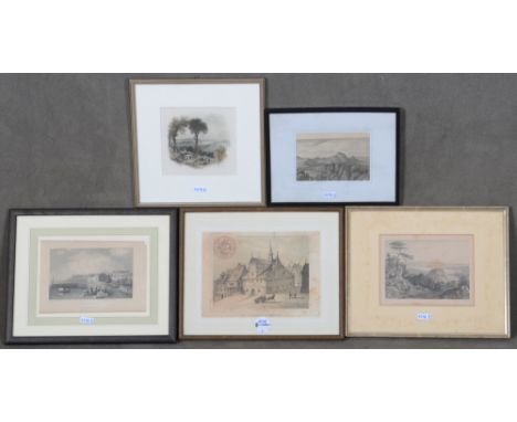 B. Förster / E. Meyer / R. Hösel (Graphiker des 19. Jhs.). Landschaften und Ansichten, u.a. Altes Rathaus von Konstanz, Radol