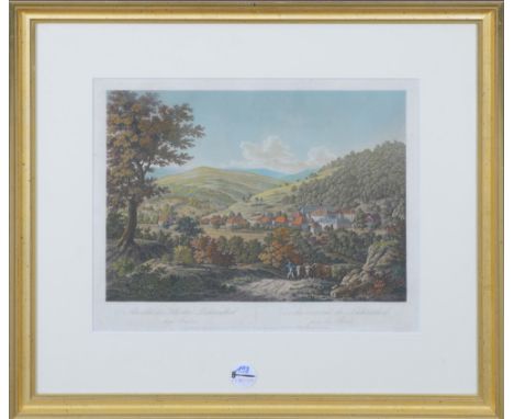 Karl Kuntz (1770-1830). „Ansicht des Klosters Lichtenthal bei Baden-Baden“. Aquatinta, mittig/u./sign., li./u./bez., mit Pass
