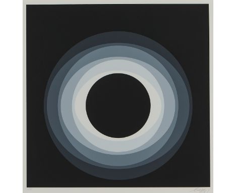 Herbert Bayer (American/Austrian, 1900-1985). Framed screenprint on paper titled "Corona" from the portfolio "Edition Domberg